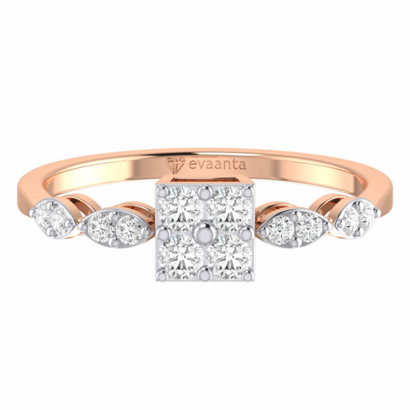 Square Look Intertwinement Designer Ring