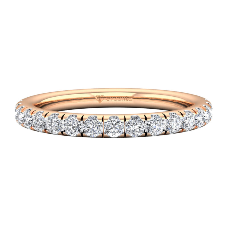 one row round diamond ring