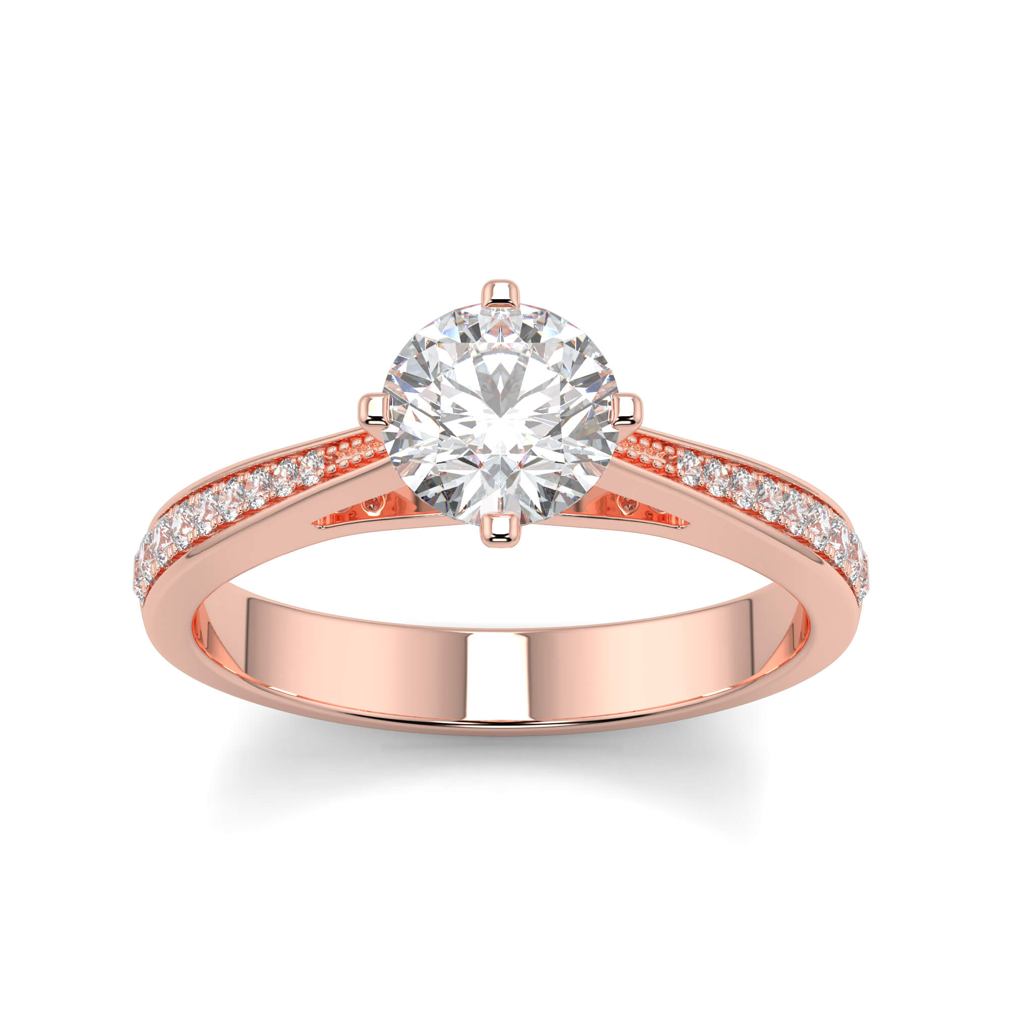 RG210063-RD-ROSE-ROUND-A Diamond Ring