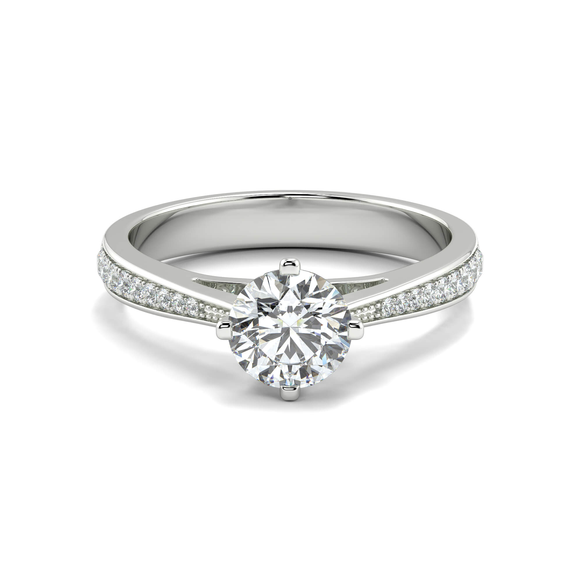 RG210063-RD-WHITE-ROUND-C White Gold Ring