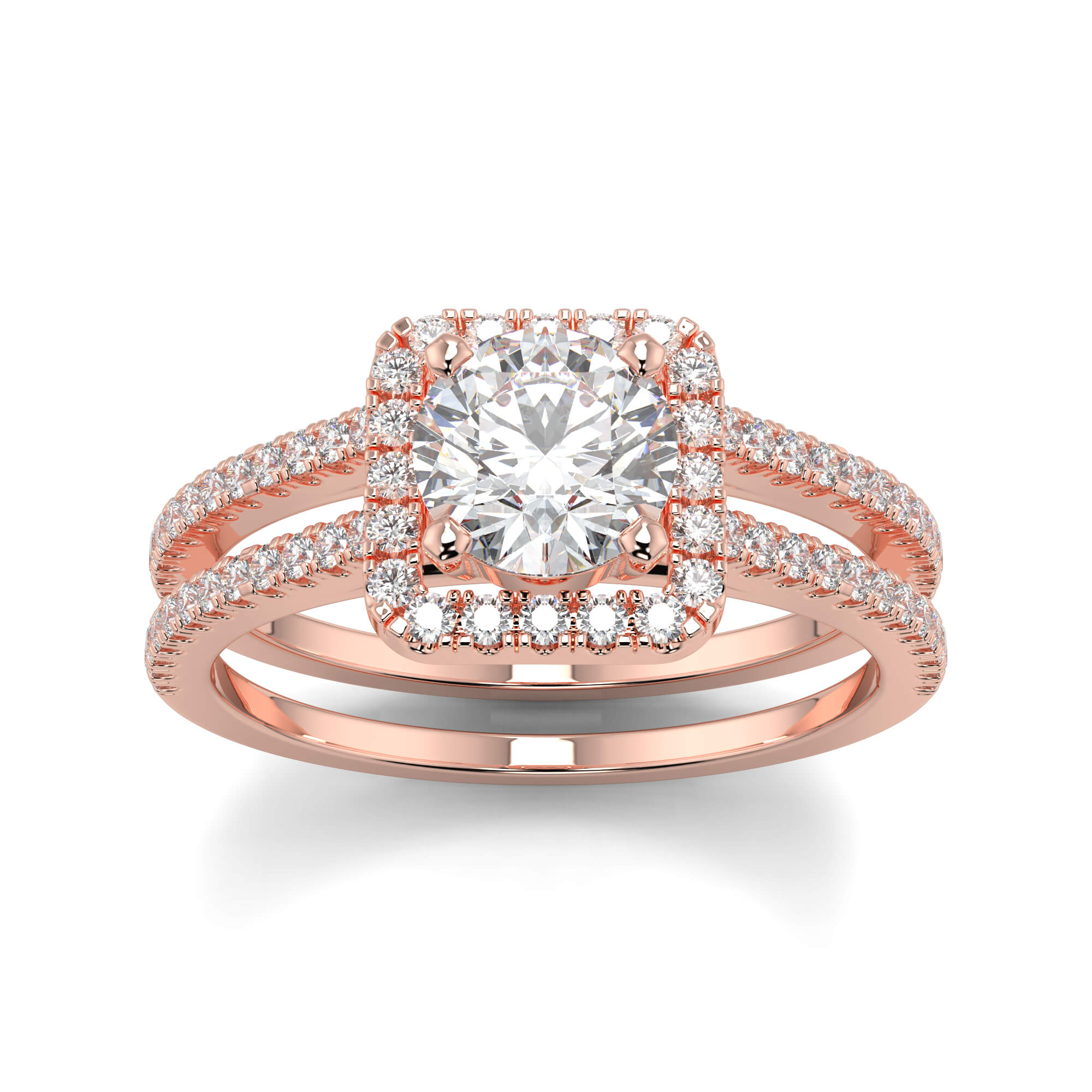 RG210067-RD-ROSE-ROUND-A Halo Diamond Ring