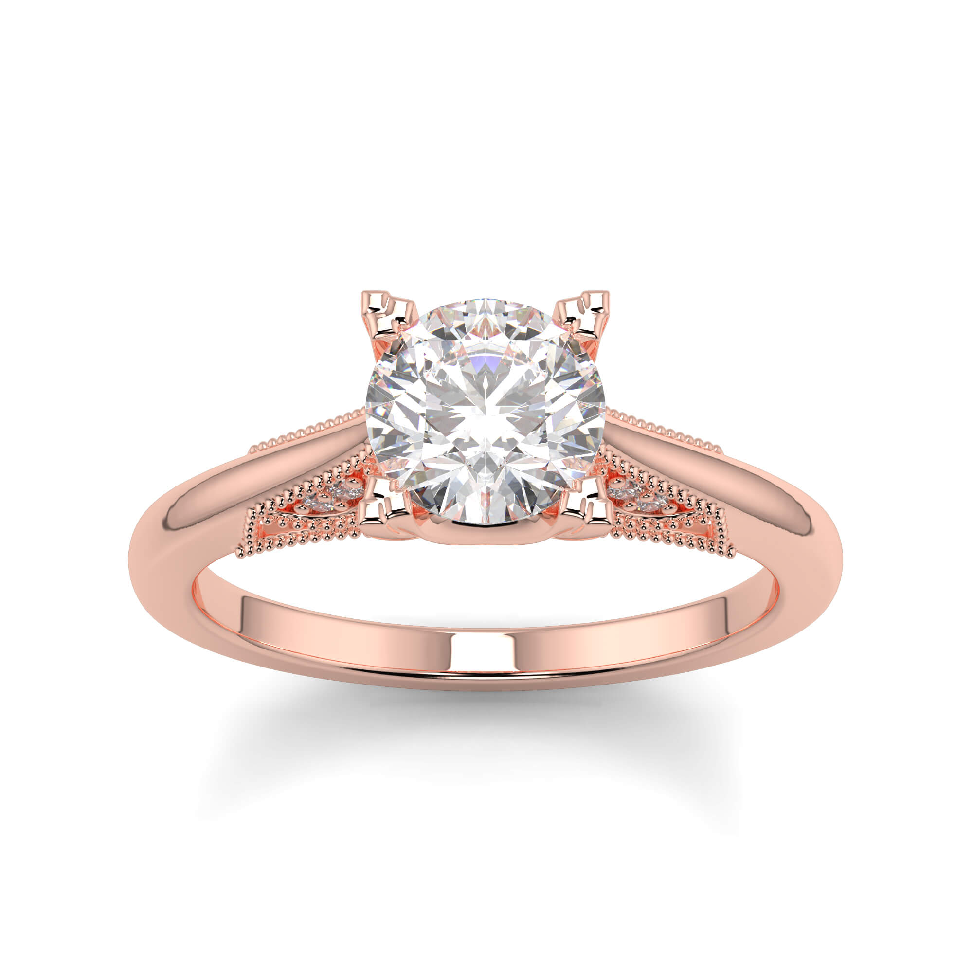 RG210124-RD-ROSE-ROUND-A Rose Gold Ring