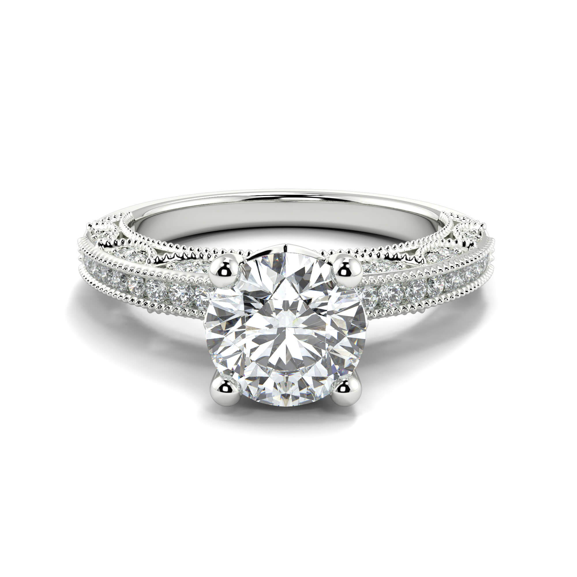 RG210139-RD-WHITE-ROUND-C Solitaire Ring