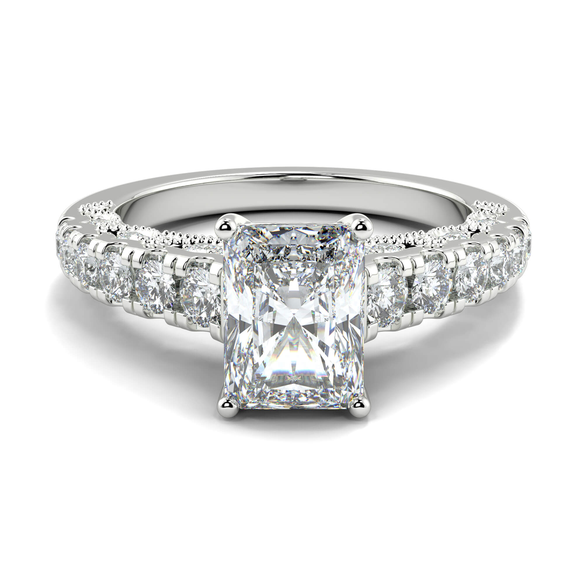 RG210144-EM-WHITE-EMERALD-C Solitaire Ring