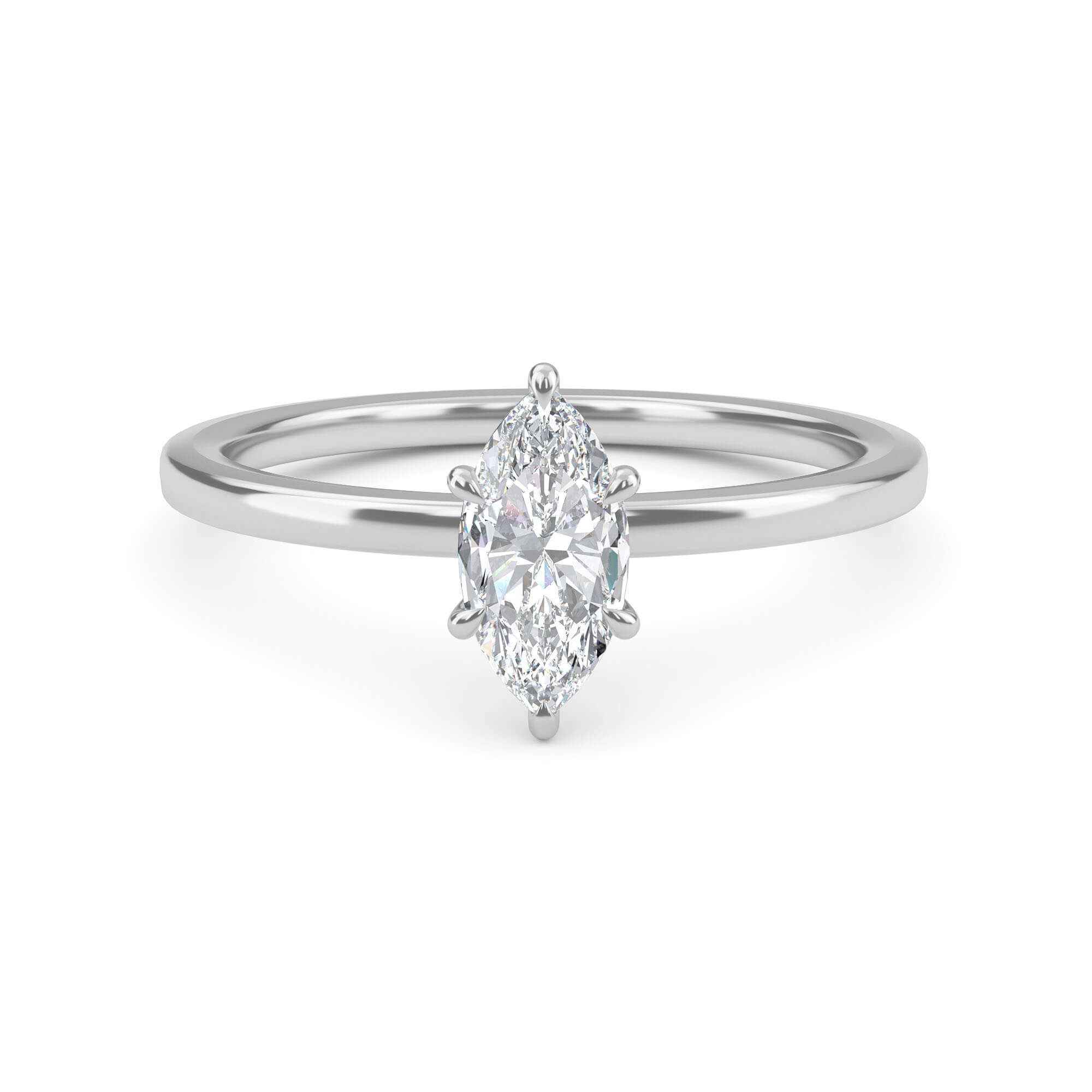 RG210165-MQ-WHITE-MARQUISE-C Solitaire Diamond Ring