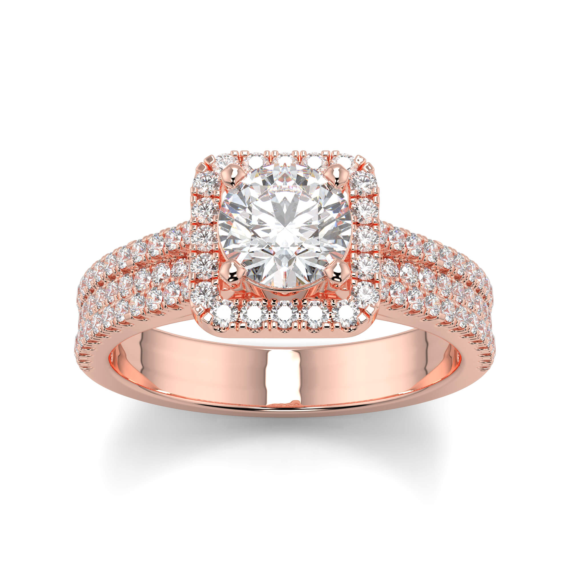 RG210066-RD-ROSE-ROUND-A Rose Gold Ring