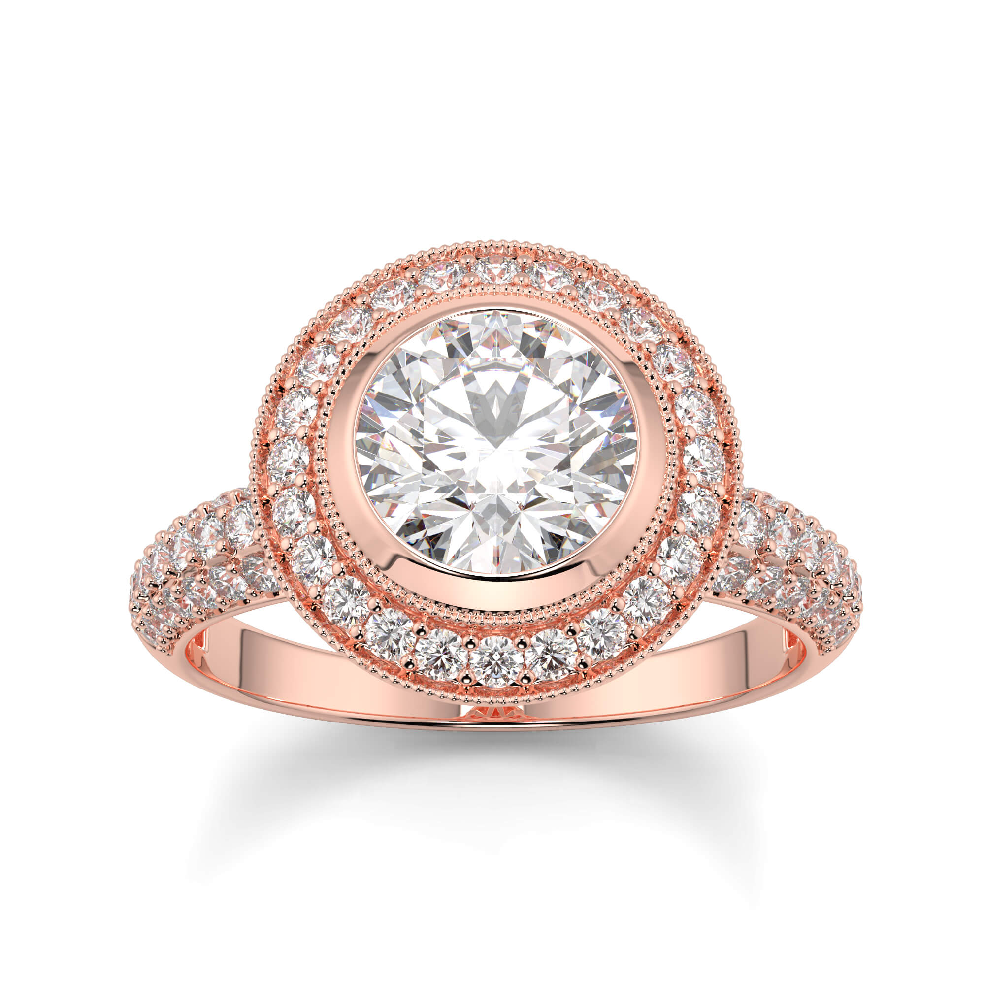 RG210116-RD-ROSE-ROUND-A Rose Gold Ring
