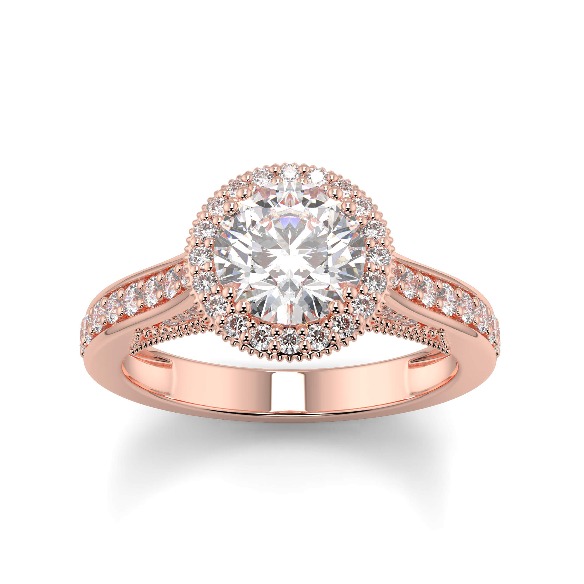 RG210118-RD-ROSE-ROUND-A Rose Gold Ring