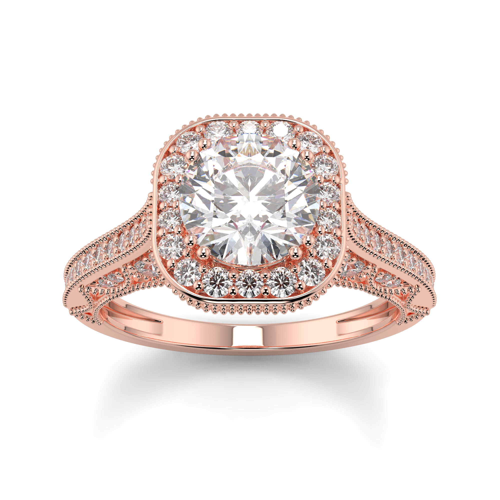 RG210128-RD-ROSE-ROUND-A Rose Gold Ring