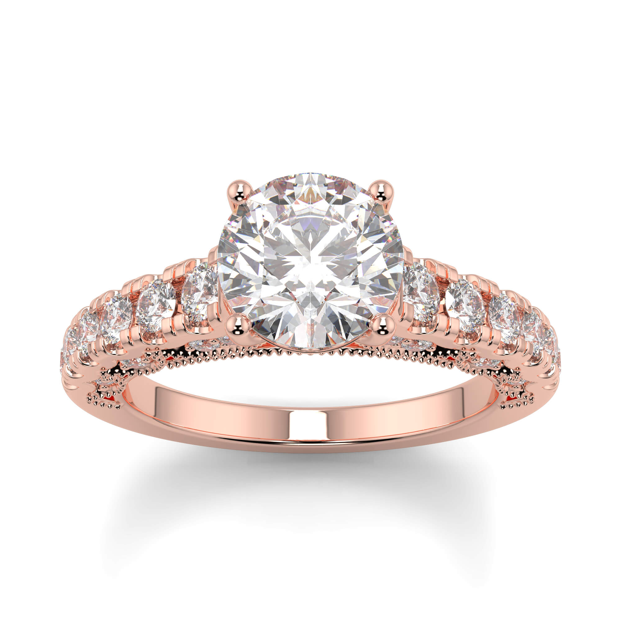 RG210141-RD-ROSE-ROUND-A Rose Gold Ring