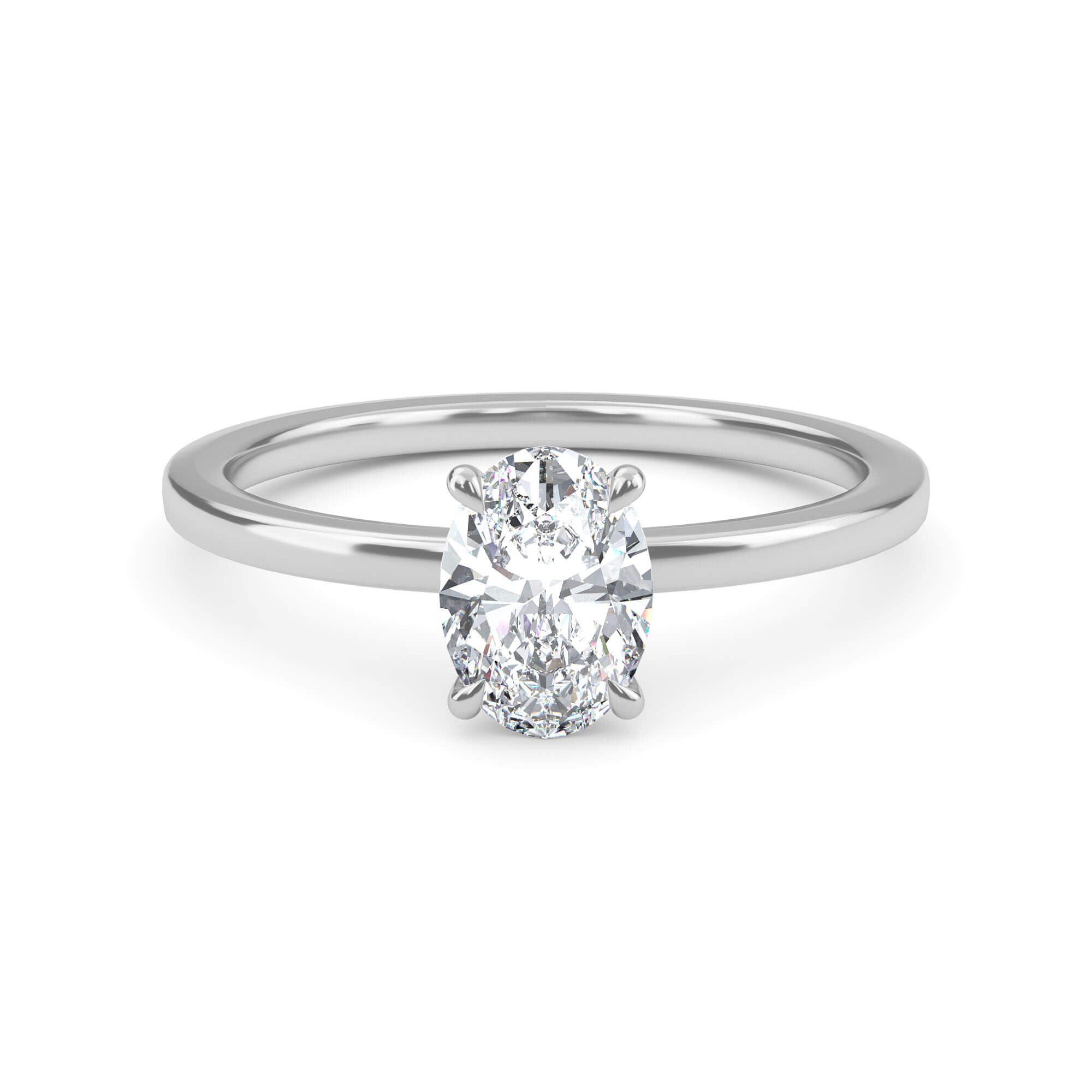 RG210165-OV-WHITE-OVAL-C Diamond Ring