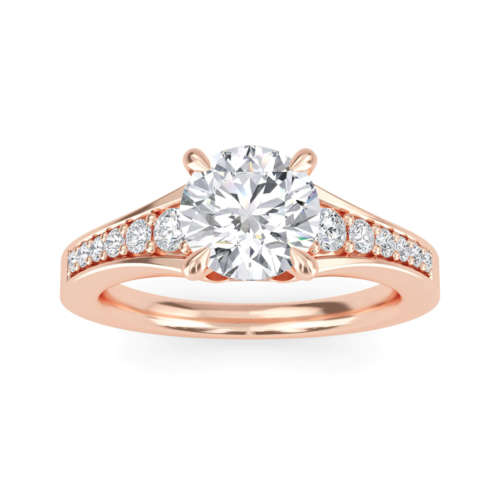 RG210172-RD-ROSE-ROUND-A Rose Gold Ring