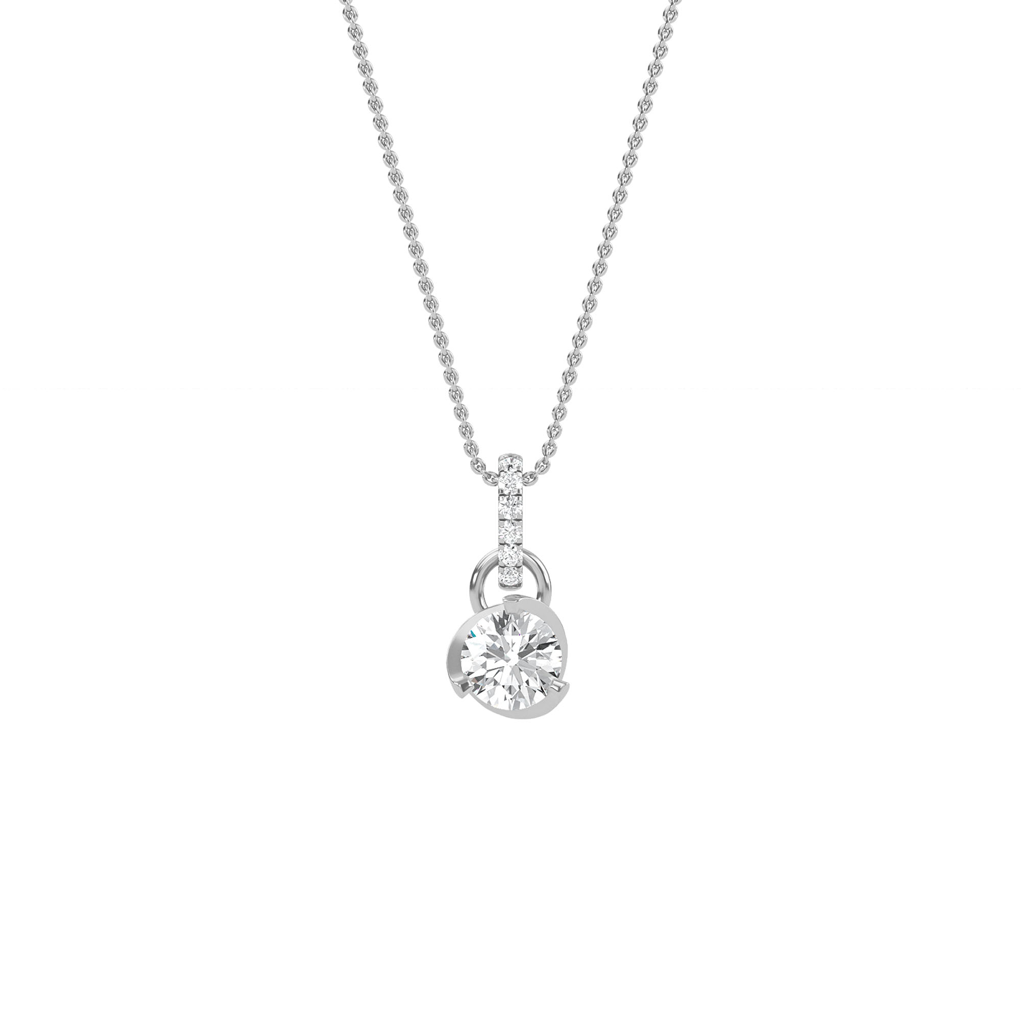 PD210030-RD-WHITE-ROUND-B Diamond Pendant