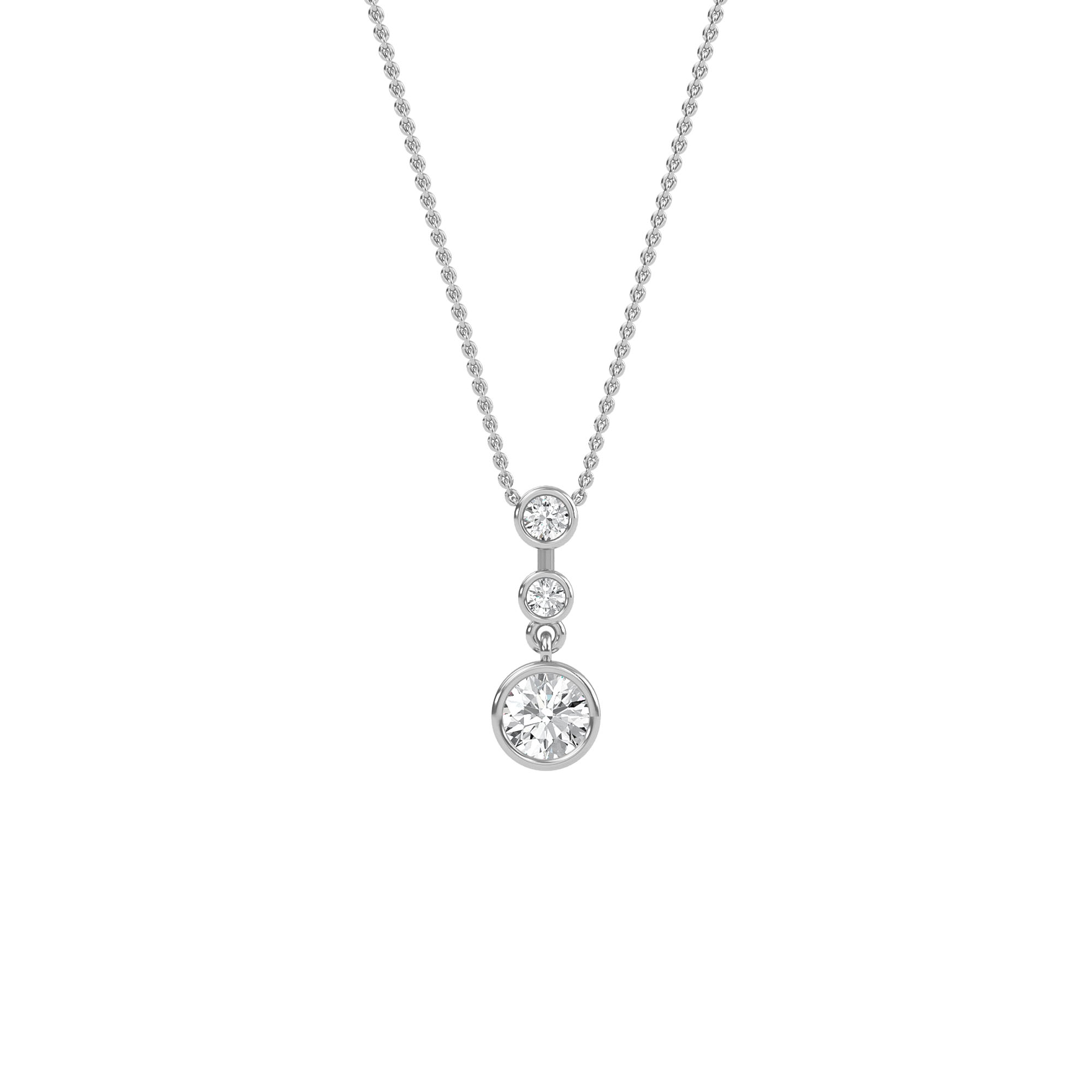 PD210041-RD-WHITE-ROUND-B Diamond Pendant