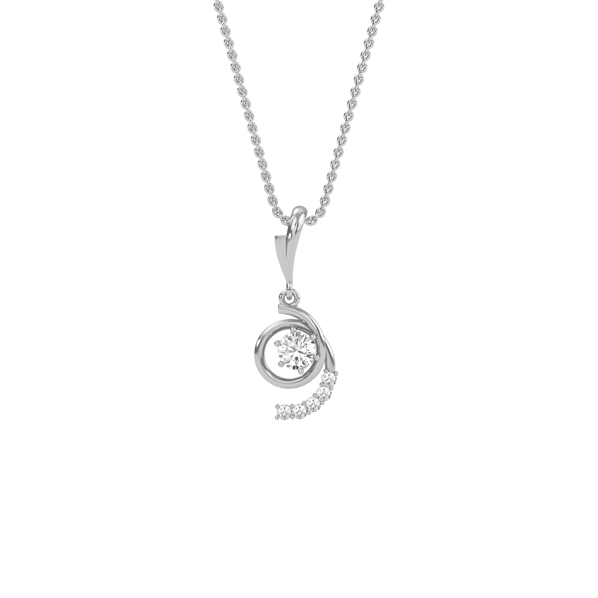 PD210043-RD-WHITE-ROUND-B Diamond Pendant