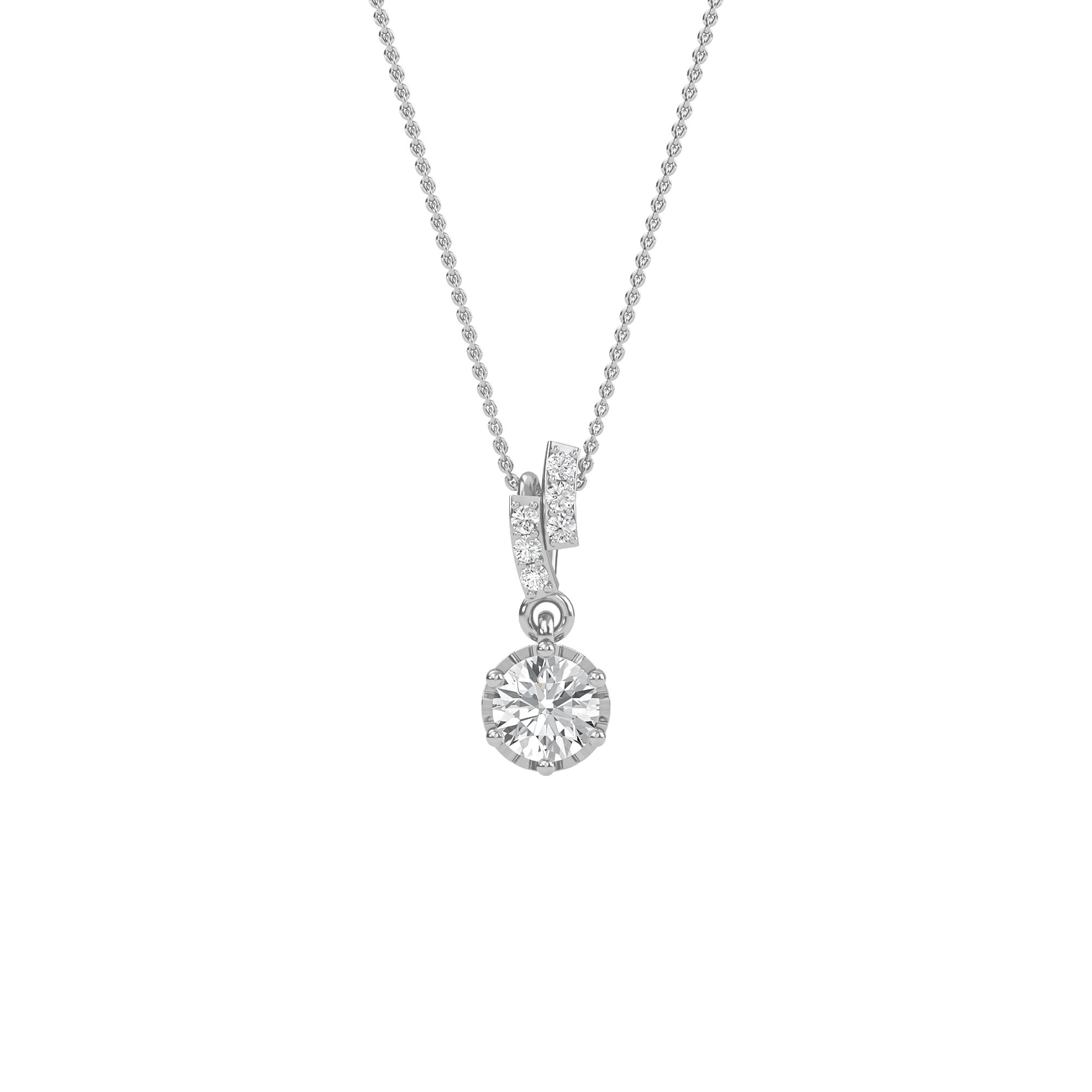 PD210054-RD-WHITE-ROUND-B Diamond Pendant