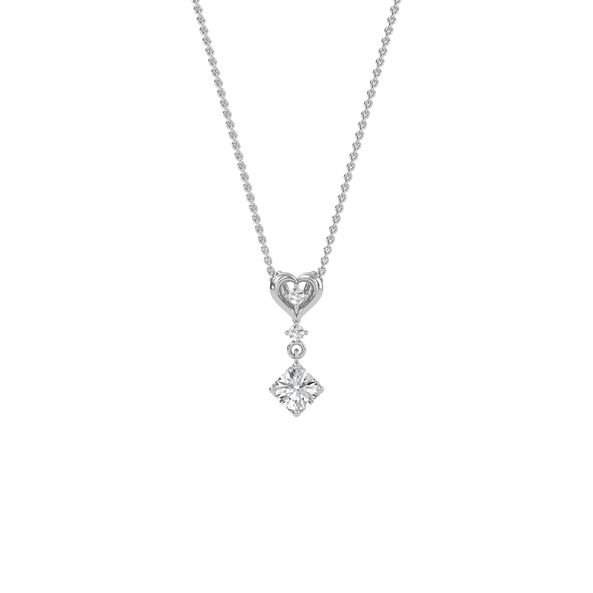 PD210055-RD-WHITE-ROUND-B White Gold Pendant