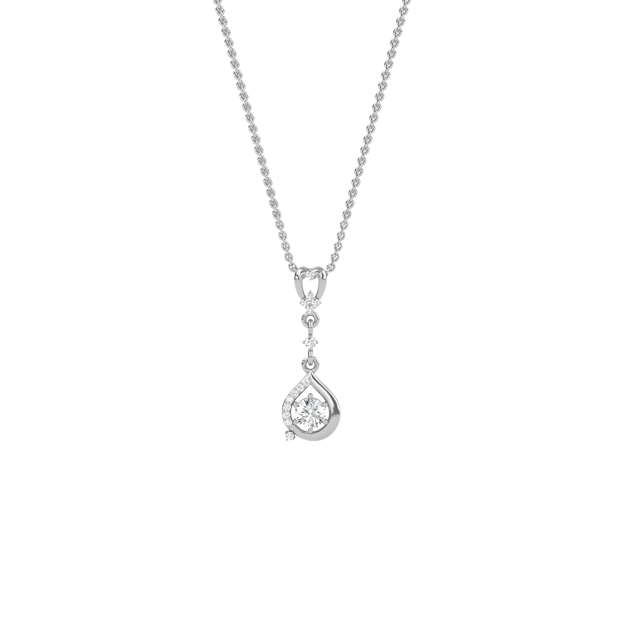 PD210059-RD-WHITE-ROUND-B Diamond Pendant