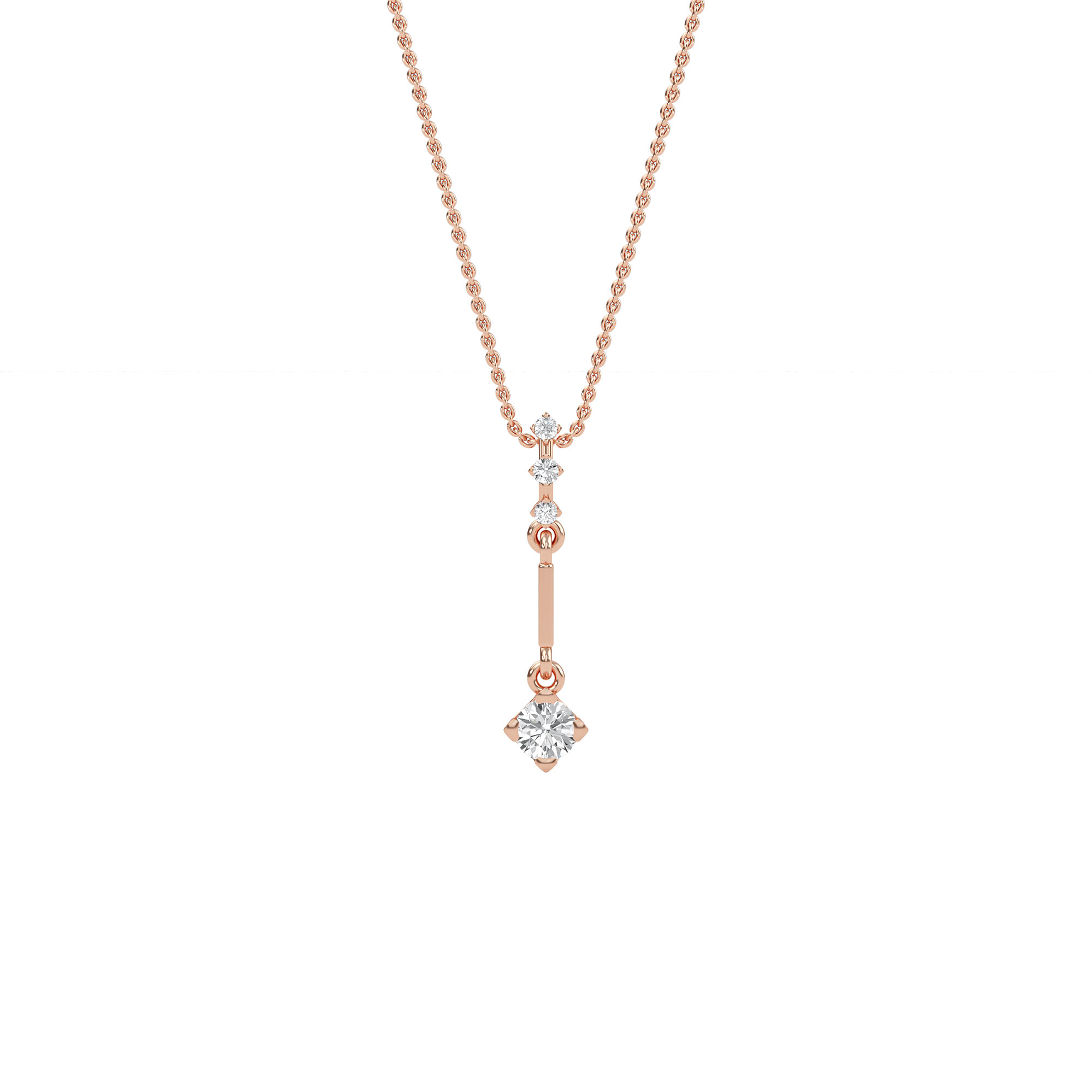 PD210061-RD-ROSE-ROUND-B Diamond Pendant