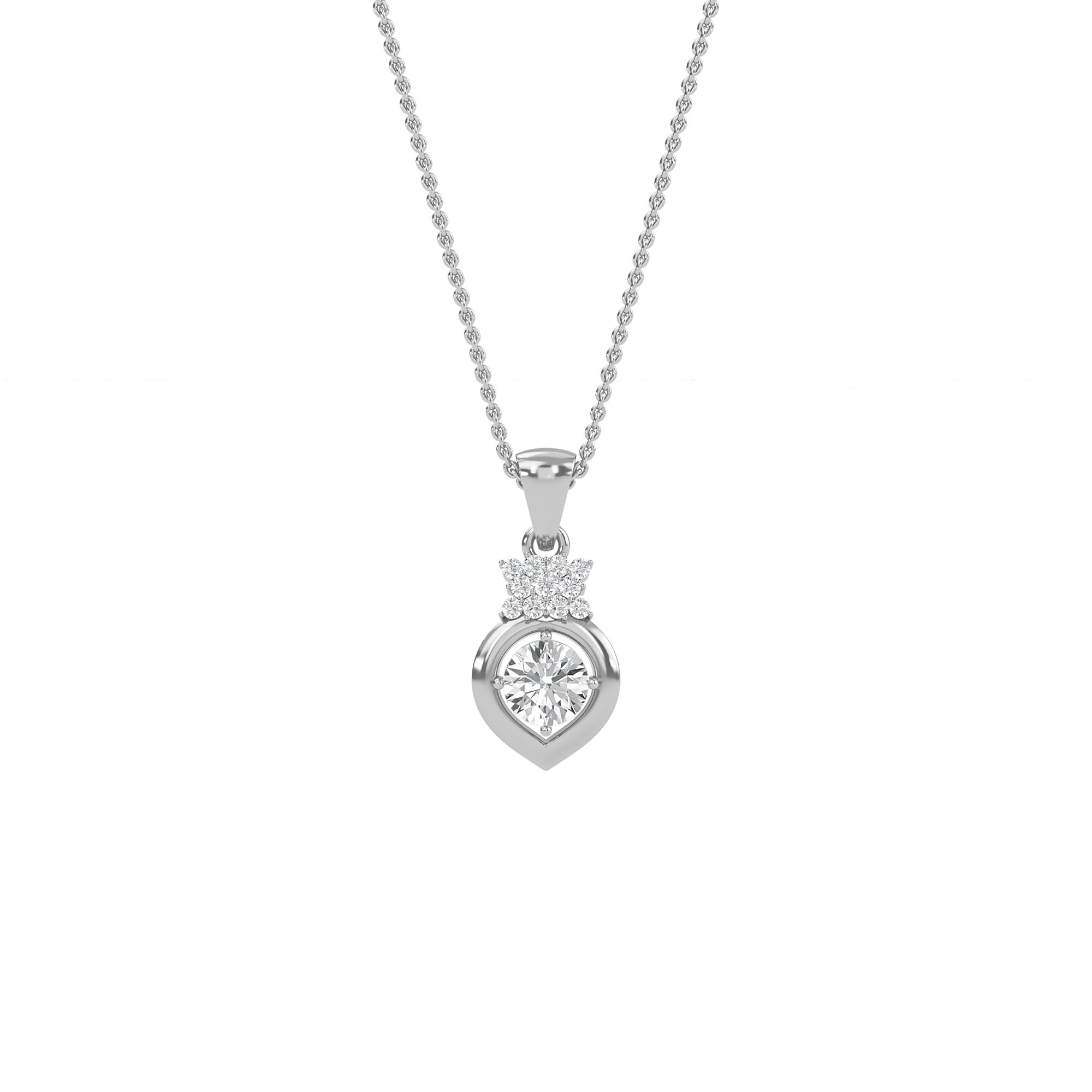 PD210070-RD-WHITE-ROUND-B Diamond Pendant